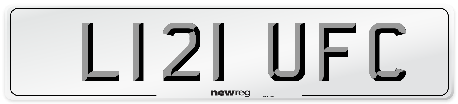 L121 UFC Number Plate from New Reg